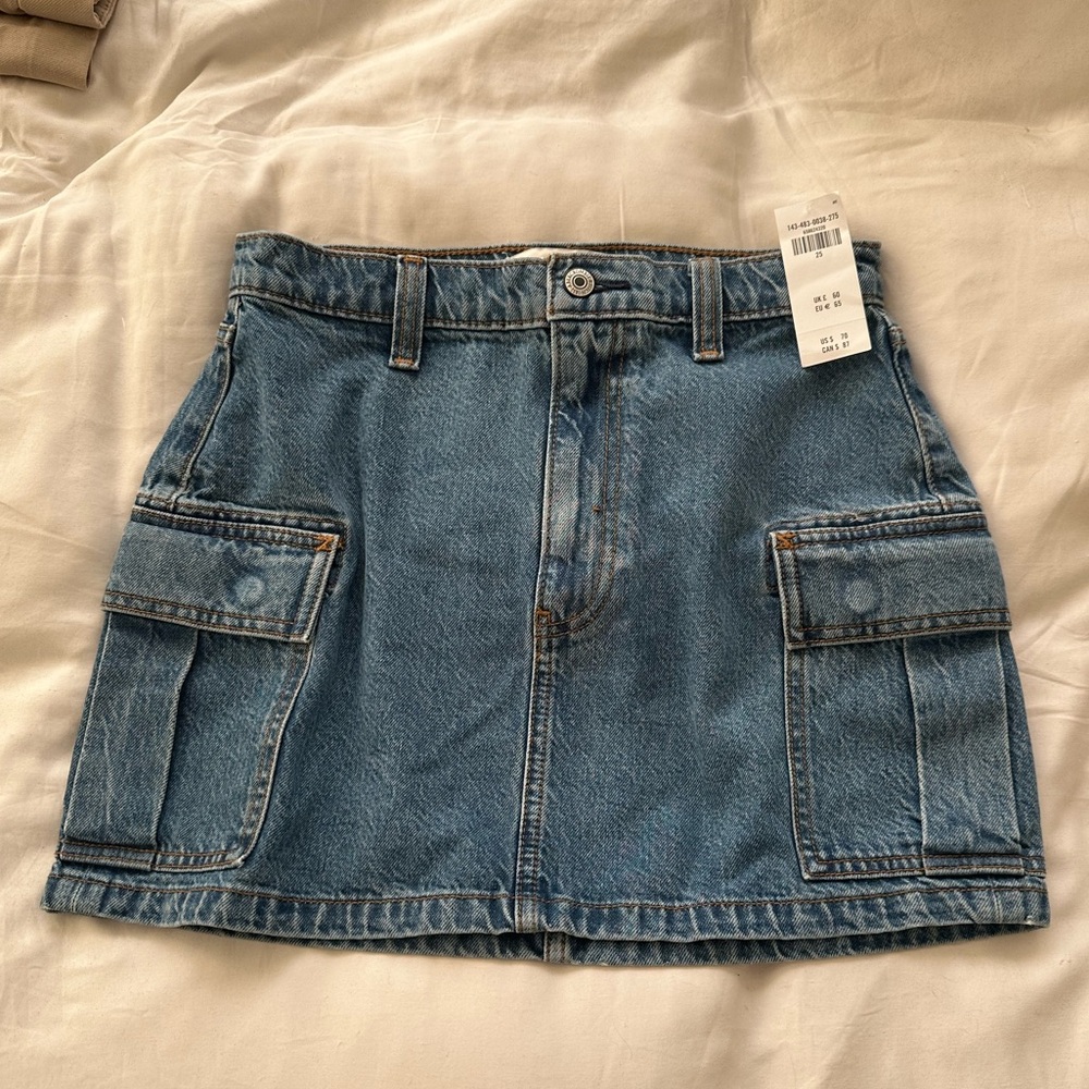 Abercrombie | Denim Cargo Mini Skirt